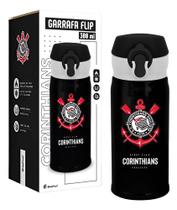 Garrafa térmica flip 300ml times - corinthians - brasfoot