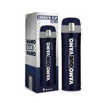 Garrafa termica flip 500ml frases - vamo que vamo - Brasfoot Presentes