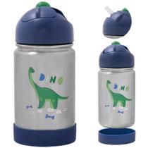 Garrafa Térmica Flip Dino Inox Infantil 350mL Büp Baby