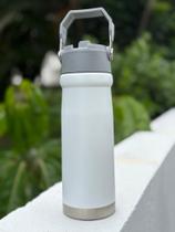 Garrafa Térmica Flip Straw 650ml Canudo E Alça Com Logo