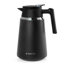 Garrafa Térmica Geisha Aço Inox Preto 1,5L com Botão Dupla Parede Mantém Quente 12h Frio 24h Design Vintage Termopro