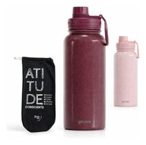 Garrafa Térmica Gocase Edição Especial Glitter 950ml - Kit Kit Glitter Vinho