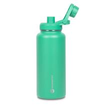 Garrafa Térmica Goldentec Inox 1000ml Verde Claro para bebidas quentes ou frias com tampa com bico e base emborrachada