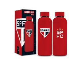 Garrafa termica grip 500ml emborrachado times - sao paulo fc - Brasfoot Presentes