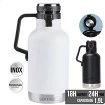 Garrafa Térmica Growler 1,9 Litros Aço Inoxidável Tampa Vacum Água Gelada Cerveja