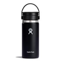 Garrafa Térmica Hydro Flask Wide Mouth 473ml - Tampa Flex Sip Preta