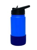 Garrafa Térmica Infantil 414 ml Squeeze Aço Inox Azul VIKTWA