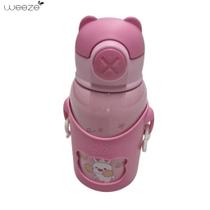 Garrafa Térmica Infantil 500Ml Aço Inox Com Bolsa E 3 Tampas