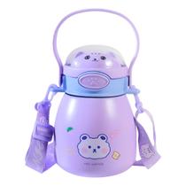 Garrafa Térmica Infantil 700ml Com Alça + Canudo Anweller Garrafa Térmica Infantil 700ml Com Alça + Canudo Anweller
