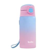 Garrafa Térmica Infantil Buba Água Rosa e Azul Com Canudo 400ml Inox - Buba