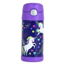 Garrafa Térmica Infantil c/ Canudo Silicone Unicórnio Thermos Funtainer 355ML Isolamento a Vácuo - Thermos Garrafa Térmica Infantil c/ Canudo Silicone Unicórnio Thermos Funtainer 355ML Isolamento a Vácuo - Thermos