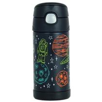 Garrafa Térmica Infantil Canudo e Alça Thermos Astronauta 355ml