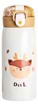 Garrafa Termica Infantil Cervo Inox Com Canudo 350ml