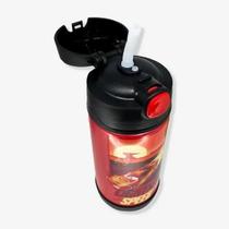 Garrafa térmica infantil click c/canudo 300ml relâmpago mcqueen zona criativa