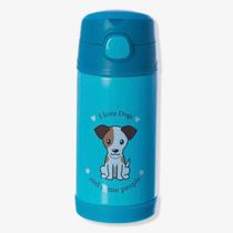Garrafa Térmica Infantil Click Canudo 300ml I Love Dogs Garrafa Térmica Infantil Click Canudo 300ml I Love Dogs