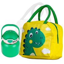 Garrafa Térmica Infantil com Alça + Bolsa de Bichinho - Shamrock