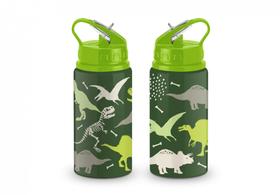 Garrafa térmica infantil dinossauro 300ml com bico e alça - garrafinha dino - Brasfoot