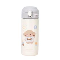 Garrafa Térmica Infantil Escolar Passeio Garrafinha Branco 380Ml