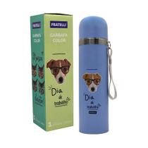 Garrafa termica infantil escolar Pet Inox 480ml - Azul