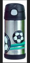 Garrafa Térmica Infantil Futebol Thermos Com Alça 355ml