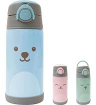 Garrafa Térmica Infantil Gumy com Canudo e Alça Inox
