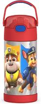 Garrafa Térmica Infantil Thermos Funtainer com Canudo, Aço Inoxidável, 355 ml, Patrulha Canina - Blue Paw Patrol