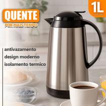 Garrafa Térmica Inox 1 Litro Café Água Chá Quente Frio Garrafa Térmica Inox 1 Litro Café Água Chá Quente Frio