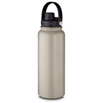 Garrafa Térmica Inox 1,1L com Alça e Isolamento Térmico - Bege
