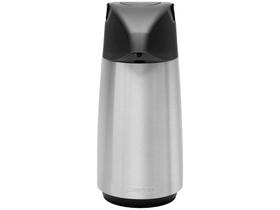 Garrafa Térmica Inox 1L Tramontina Exata Prata e Preta Garrafa Térmica Inox 1L Tramontina Exata Prata e Preta
