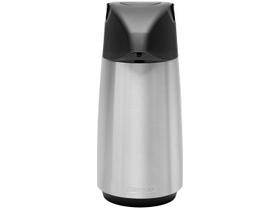 Garrafa Térmica Inox 1L Tramontina Exata Prata e Preta Garrafa Térmica Inox 1L Tramontina Exata Prata e Preta