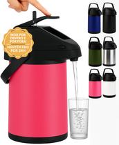 Garrafa Térmica Inox 2,5 Litros com Alavanca Mantém 24h Gelada, Água, Terere e Bebidas Frias ou Quentes Garrafa Térmica Inox 2,5 Litros com Alavanca Mantém 24h Gelada, Água, Terere e Bebidas Frias ou Quentes