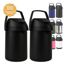 Garrafa Termica Inox 2,5 Litros Kit 2 Unidades Azarte 24h Gelada Para terere, e Bebidas Quentes Varias Cores Garrafa Termica Inox 2,5 Litros Kit 2 Unidades Azarte 24h Gelada Para terere, e Bebidas Quentes Varias Cores