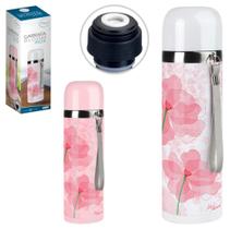 Garrafa Térmica Inox 350ml Bloom Branca ou Rosa