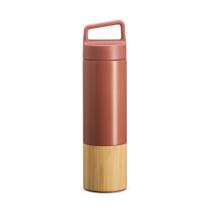 Garrafa Térmica Inox 550ml com Infusor e Base em Bambu Garrafa Térmica Inox 550ml com Infusor e Base em Bambu
