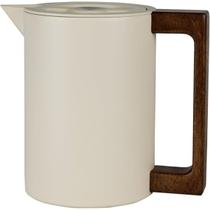 Garrafa Térmica Inox 600ml Brusque Bege Alça Madeira Tuut Garrafa Térmica Inox 600ml Brusque Bege Alça Madeira Tuut