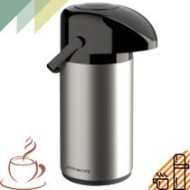 Garrafa Térmica Inox 600ML Verona Pressão Unitermi Café Chá Leite Tereré Chimarrão Água