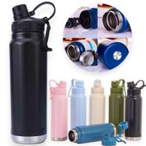 Garrafa Térmica Inox 800ml Grande Água Café 12h Bebida Gelada 5h Bebida Quente Alça fitness Garrafa Térmica Inox 800ml Grande Água Café 12h Bebida Gelada 5h Bebida Quente Alça fitness