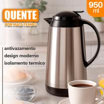 Garrafa Térmica Inox 950ml Litro Café Água Chá Quente Frio Garrafa Térmica Inox 950ml Litro Café Água Chá Quente Frio