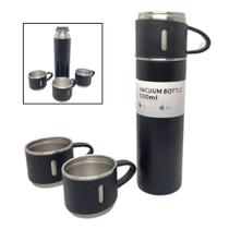 Garrafa Termica Inox A Vácuo 500Ml Café Chá Água + Canecas