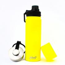 Garrafa Térmica Inox Água Amarelo Neon 650ml Conserva Até 24h Gelado Oba Térmic Garrafa Térmica Inox Água Amarelo Neon 650ml Conserva Até 24h Gelado Oba Térmic