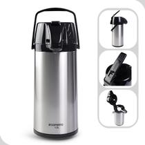 Garrafa Termica Inox Café Chá Agua 1,9 Pressão Preto Soprano Garrafa Termica Inox Café Chá Agua 1,9 Pressão Preto Soprano