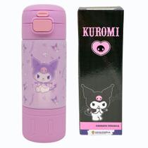 Garrafa Térmica Inox Canudo Alça KUROMI 450ML Zona Criativa