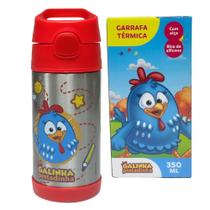 Garrafa Térmica Inox Click Canudo 350Ml Galinha Pintadinha Garrafa Térmica Inox Click Canudo 350Ml Galinha Pintadinha