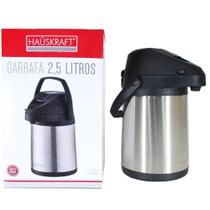 Garrafa Térmica Inox com Alavanca Hauskraft 2,5 Litros