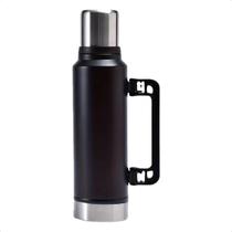 Garrafa Térmica Inox Com Alça Para Viagem Camping 1,3L Preto