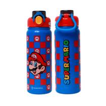 Garrafa Térmica Inox Galaxy c/ Alça Super Mario 650ml - Zona Criativa