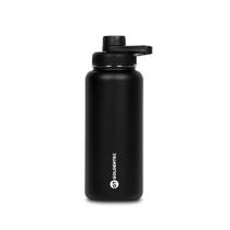 Garrafa Térmica Inox Goldentec 1000ml para bebidas quentes ou frias com tampa com bico e base emborrachada - Preto