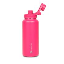 Garrafa Térmica Inox Goldentec 1000ml Rosa Pink para bebidas quentes ou frias com tampa com bico e base emborrachada