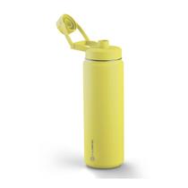 Garrafa Térmica Inox Goldentec 500 ml para bebidas quentes ou frias com tampa com bico e base emborrachada - Amarela