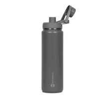 Garrafa Térmica Inox Goldentec 750ml Base emborrachada Cinza para bebidas quentes com tampa com bico